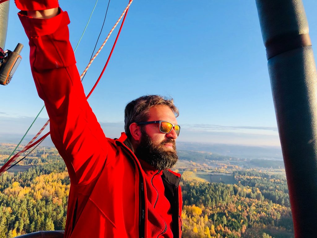 Oro baliono pilotas Tomas Olevsonas